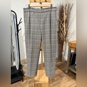 Babaton Gray Plaid Tailored Trousers